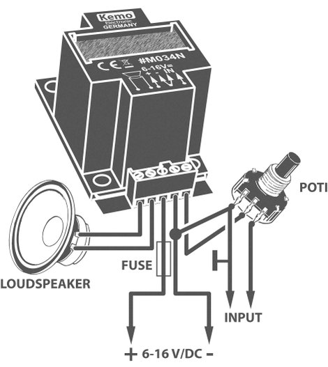 Univerzális előerősítő modul, Kemo M034N 2. kép