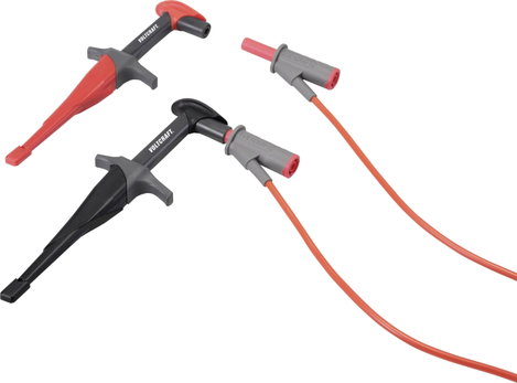 VOLTCRAFT MSK-115 Biztonsági krokodilcsipesz készlet 4 mm-es alj CAT III 1000 V, CAT IV 600 V Fekete 3. kép