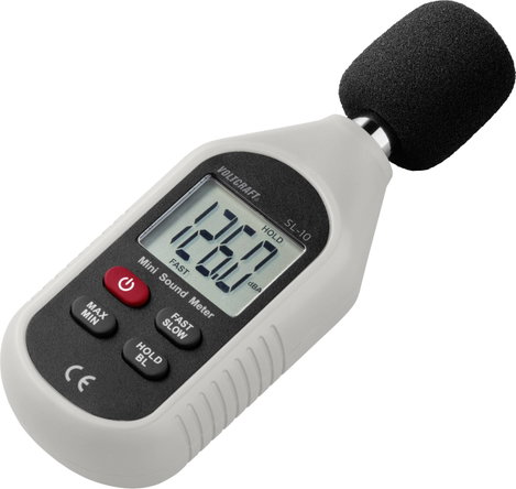 Zajszintmérő, decibel mérő 30-130 dB 31,5 Hz - 8 kHz Voltcraft SL-10 10. kép