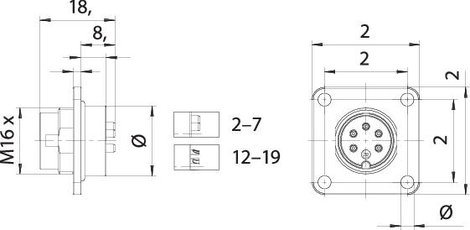 binder 09 0453 300 14 Miniatűr kerek csatlakozó Peremes dugó Össz pólusszám: 14 1 db 4. kép