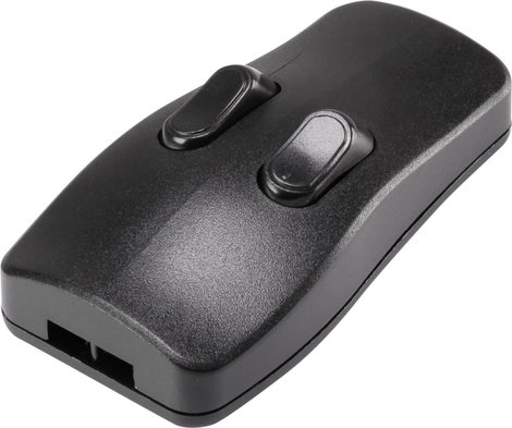 TRU COMPONENTS 98001c410 Zsinórkapcsoló Fekete 2 x KI/BE 2 A 1 db