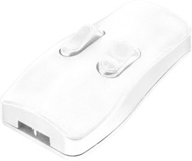 TRU COMPONENTS 98001c411 Zsinórkapcsoló Fehér 2 x KI/BE 2 A 1 db