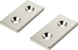 Tartós mágnes 40 x 20 x 3 mm, M4, 1 pár, Tru Components