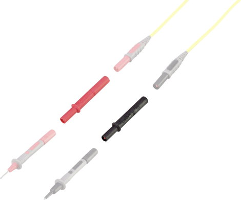 VOLTCRAFT MSL-505 Mérőhegy hosszabbító [4 mm-es dugó - Alj, 4 mm] Fekete, Piros 1 db 4. kép