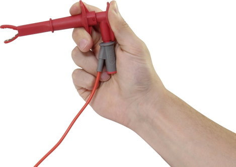 VOLTCRAFT MSK-116 Krokodilcsipesz 4 mm-es dugó CAT III 1000 V, CAT IV 600 V Fekete, Piros 5. kép
