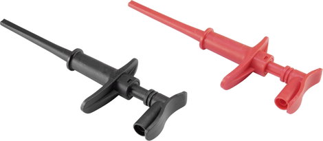 VOLTCRAFT MSK-118 Krokodilcsipesz 4 mm-es dugó CAT III 1000 V, CAT IV 600 V Fekete, Piros 2. kép