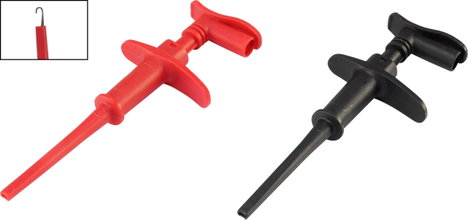 VOLTCRAFT MSK-118 Krokodilcsipesz 4 mm-es dugó CAT III 1000 V, CAT IV 600 V Fekete, Piros 4. kép
