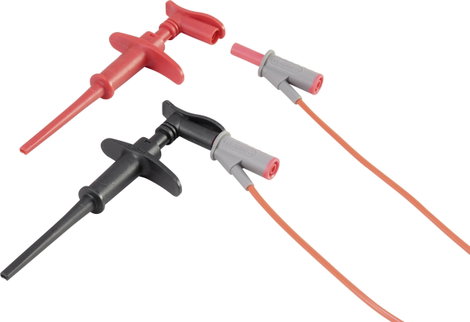 VOLTCRAFT MSK-118 Krokodilcsipesz 4 mm-es dugó CAT III 1000 V, CAT IV 600 V Fekete, Piros 5. kép