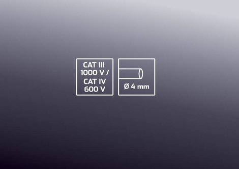 VOLTCRAFT MSK-118 Krokodilcsipesz 4 mm-es dugó CAT III 1000 V, CAT IV 600 V Fekete, Piros 6. kép