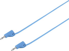 VOLTCRAFT MSB-200 Mérővezeték [Lamellás dugó, 2 mm - Lamellás dugó, 2 mm] 0.90 m Kék 1 db