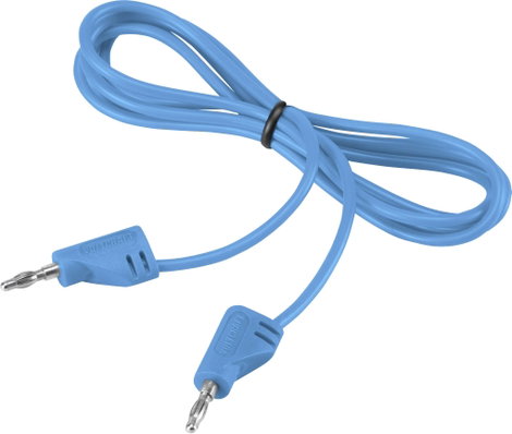 VOLTCRAFT MSB-200 Mérővezeték [Lamellás dugó, 2 mm - Lamellás dugó, 2 mm] 0.90 m Kék 1 db 3. kép