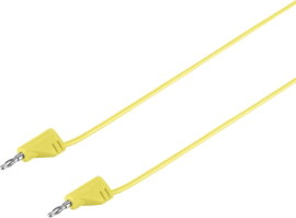 VOLTCRAFT MSB-200 Mérővezeték [Lamellás dugó, 2 mm - Lamellás dugó, 2 mm] 0.90 m Sárga 1 db
