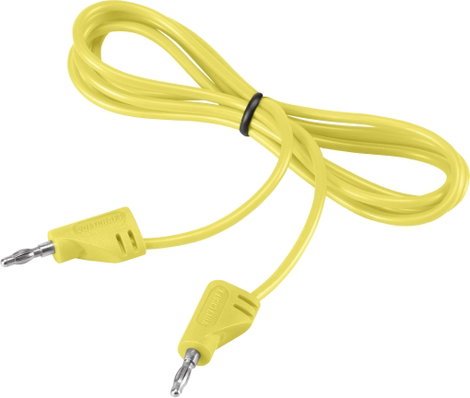 VOLTCRAFT MSB-200 Mérővezeték [Lamellás dugó, 2 mm - Lamellás dugó, 2 mm] 0.90 m Sárga 1 db 2. kép