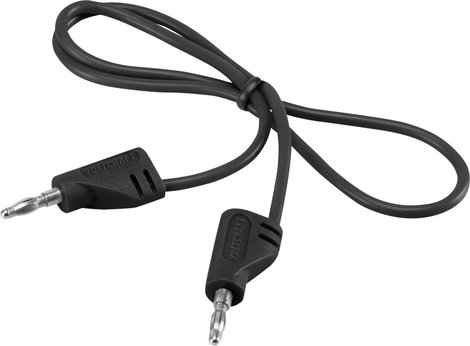 VOLTCRAFT MSB-200 Mérővezeték [Lamellás dugó, 2 mm - Lamellás dugó, 2 mm] 30.00 cm Fekete 1 db 2. kép