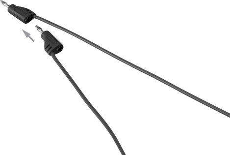 VOLTCRAFT MSB-200 Mérővezeték [Lamellás dugó, 2 mm - Lamellás dugó, 2 mm] 30.00 cm Fekete 1 db 4. kép