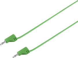 VOLTCRAFT MSB-200 Mérővezeték [Lamellás dugó, 2 mm - Lamellás dugó, 2 mm] 0.60 m Zöld 1 db