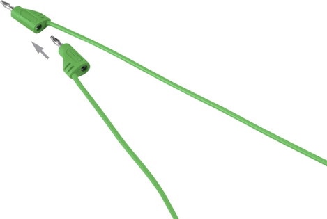 VOLTCRAFT MSB-200 Mérővezeték [Lamellás dugó, 2 mm - Lamellás dugó, 2 mm] 0.60 m Zöld 1 db 2. kép
