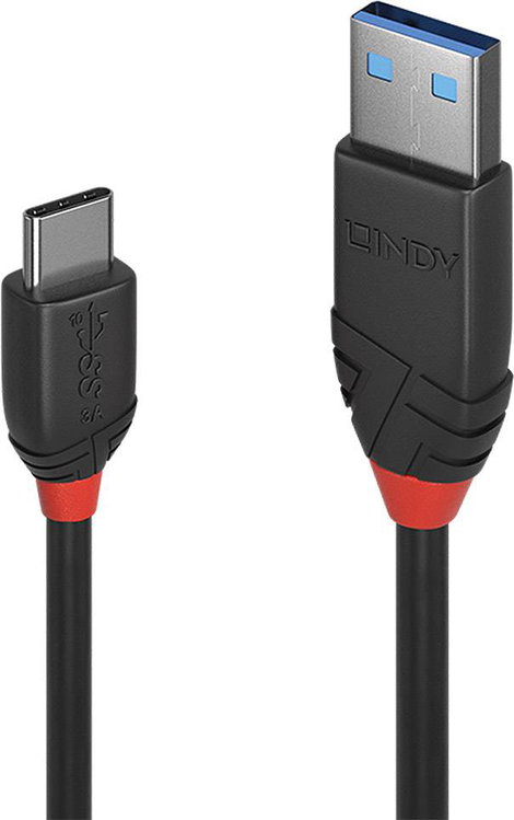 LINDY USB kábel USB 3.2 Gen1 (USB 3.0 / USB 3.1 Gen1) USB-C® dugó, USB-A dugó 1.00 m Fekete 36916