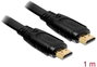 Delock HDMI Csatlakozókábel HDMI-A dugó, HDMI-A dugó 1.00 m Fekete 82669 HDMI kábel bélyegkép