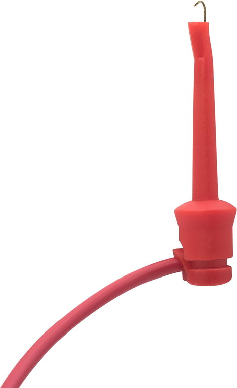 Mérővezeték kampóval 4 mm 1 m fekete/piros Voltcraft MSL-102 3. kép