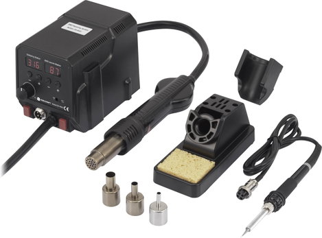 Digitális forrólevegős kiforrasztó- és forrasztóállomás 360 W 50 -480 °C Toolcraft TO-4861965 6. kép