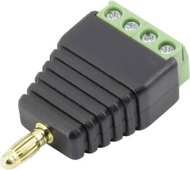 Banán dugó 4 mm, csavaros bekötés, Tru Components