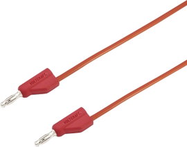 Nagyon hajlékony Mérővezeték [lamellás dugó, 4 mm - lamellás dugó, 4 mm] 2.00 m Piros MSB-30010 A