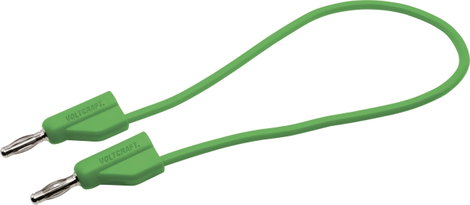 Nagyon hajlékony Mérővezeték [lamellás dugó, 4 mm - lamellás dugó, 4 mm] 25.00 cm Zöld MSB-30010 A 3. kép