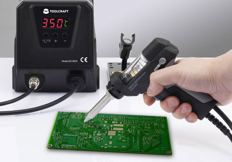 Digitális kiforrasztó állomás 90 W 160 - 480 °C Toolcraft ZD-8925 TO-4861968 7. kép