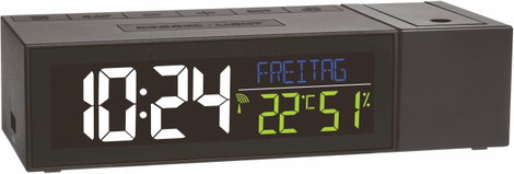 TFA Dostmann Show 60.5014.01 Ébresztőóra Rádiójel vezérlésű digitális Fekete 2. kép