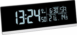 TFA Dostmann 60.2548.01 Rádiójel vezérlésű Ébresztőóra Fekete Riasztási idők 1 USB csatlakozó