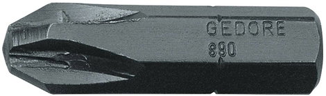 Gedore 890 PZD 1 6553250 Kereszthornyú bit PZ 1 Króm-vanádium speciális acél Barnított C 8 1 db