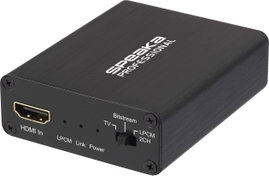 SpeaKa Professional Audio Extraktor SP-AE-H/TC-04v2 [HDMI - HDMI, Toslink, Jack, RCA] 3840 x 2160 Pi