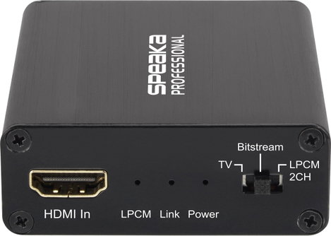 SpeaKa Professional Audio Extraktor SP-AE-H/TC-04v2 [HDMI - HDMI, Toslink, Jack, RCA] 3840 x 2160 Pi 5. kép