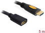 Delock HDMI Hosszabbítókábel HDMI-A dugó, HDMI-A alj 5.00 m Fekete 83082 aranyozott érintkező HDMI k bélyegkép