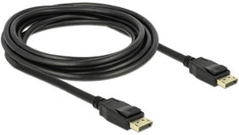 Delock Kijelző csatlakozó Csatlakozókábel DisplayPort dugó, DisplayPort dugó 3.00 m Fekete 83807 ara
