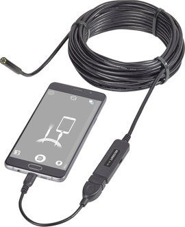 USB-s endoszkóp mobiltelefonhoz ø 8 mm hossz: 9,85 m Voltcraft VC-8919590