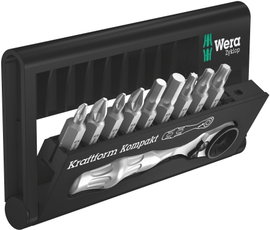 Wera BC BR 9 05073645001 Átváltó racsni készlet 1/4 (6,3 mm) 87 mm