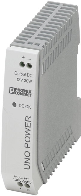 Phoenix Contact UNO-PS/1AC/12DC/30W Kalapsínes tápegység 12 V/DC 2.5 A 30 W Kimenetek száma:1 x Tart