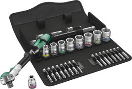 Wera 8100 SB 6 Zyklop Speed Dugókulcs készlet Metrikus 3/8 (10 mm) 29 részes 05004046001
