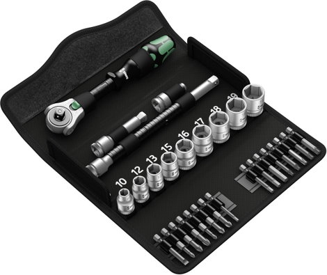Wera 8100 SB 6 Zyklop Speed Dugókulcs készlet Metrikus 3/8 (10 mm) 29 részes 05004046001 2. kép