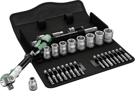 Wera 8100 SB 6 Zyklop Speed Dugókulcs készlet Metrikus 3/8 (10 mm) 29 részes 05004046001 7. kép