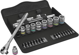 Wera Zyklop Metal 8100 SB 7 Dugókulcs készlet Metrikus 3/8 (10 mm) 29 részes 05004047001