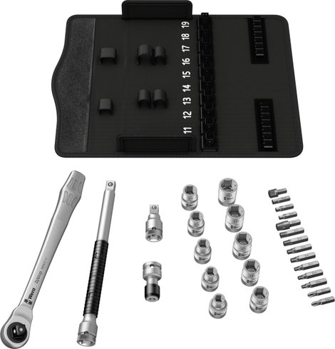 Wera Zyklop Metal 8100 SC 8 Dugókulcs készlet Metrikus 1/2 (12,5 mm) 28 részes 05004078001 7. kép