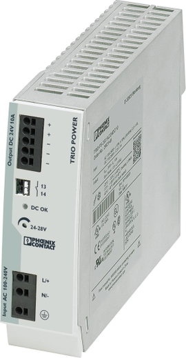 Kalapsín tápegység 24 V/DC 10 A 240 W, Phoenix Contact TRIO-PS-2G/1AC/24DC/10