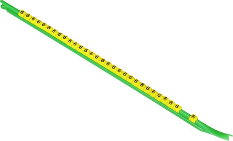 TE Connectivity STD03Y-6 Jelölő klipsz Jelölés 6 Külső átmérő tartomány 1.90 - 2.65 mm 518144-000