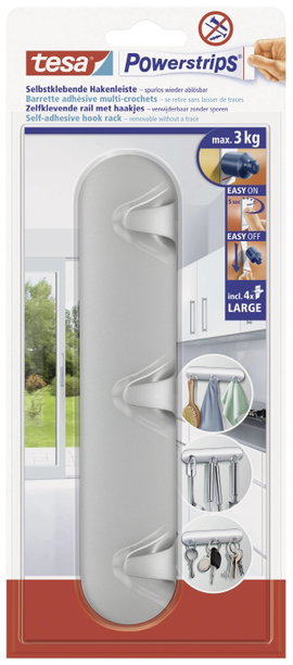 tesa POWERSTRIPS® Fogastartó Króm