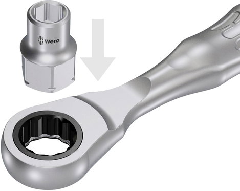 Wera Zyklop Mini 2 05003660001 Átváltó racsni 1/4 (6,3 mm) 107 mm 2. kép