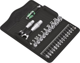 Wera KK Zyklop Mini 2 Dugókulcs készlet Metrikus 1/4 (6,3 mm) 27 részes 05135918001
