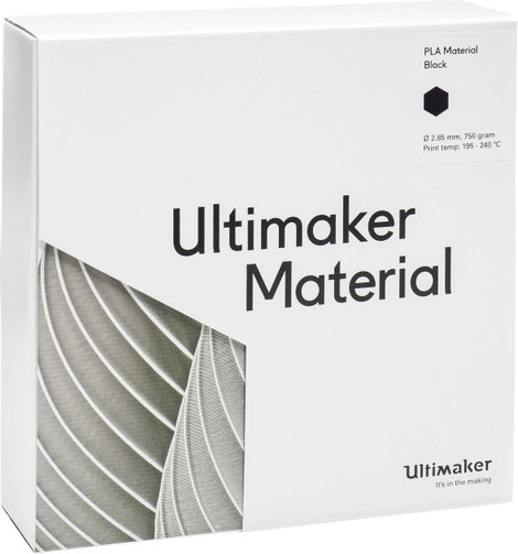 UltiMaker PLA - M0751 Black 750 - 211399 Ultimaker 3D nyomtatószál PLA műanyag 2.85 mm 750 g Fekete  4. kép
